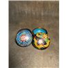 Image 5 : Pair of Cloisonné Enamel Ink Paste Boxes (Lotus and Dragon Designs)