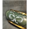 Image 6 : Cloisonné Enamel Brush Washer with White Scrolls on Green Ground