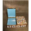 Image 4 : Cloisonné Enamel Jewelry Box with Floral Scrolls on White Ground