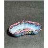 Image 1 : Famille Rose Peach-Shaped Brush Washer with Floral Design