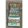 Image 2 : Set of Three Cloisonné Enamel Rectangular Boxes with Fish and Aquatic Plant Design