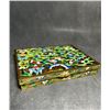 Image 1 : Cloisonné Enamel Reticulated Box with Floral Design