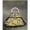 Image 6 : Republic Period Embroidered Handbag with Hetian Jade and Jadeite Bangle Handle