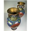 Image 2 : Pair of Cloisonné Enamel Vases with Dragon Motif