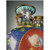 Image 9 : Pair of Cloisonné Enamel Vases with Dragon Motif