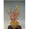 Image 1 : Gilt Silver Bonsai Inlaid with Natural Ocean Gems
