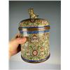 Image 1 : Cloisonné Tea Caddy with Foo Dog Finial