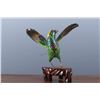 Image 6 : Gilded Silver Cloisonné Pheasant (Shoudainiao) Figurine with Gem Inlay