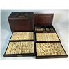 Image 3 : Republic of China Period Rosewood Mahjong Set with Bamboo Tiles