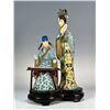 Image 1 : Cloisonné Figurine of Scholar and Lady