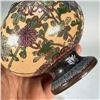 Image 6 : Republic Period Cloisonné Incense Burner with Bird-and-Flower Motif on Orange Ground