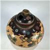 Image 7 : Republic Period Cloisonné Incense Burner with Bird-and-Flower Motif on Orange Ground