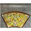 Image 1 : Cloisonné Fan-Shaped Tray with Floral Motif