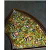 Image 3 : Cloisonné Fan-Shaped Tray with Floral Motif