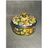 Image 1 : Cloisonné Covered Box with Floral Design