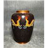 Image 5 : Cloisonné Vase with Dragon on Black Ground