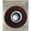 Image 2 : Carved Lacquer Circular Box with Bird and Rock Design (Tixi Technique)