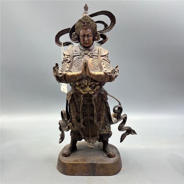 Ming–Qing Dynasty Gilt-Bronze Guardian General Statue