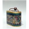Image 2 : Qing Dynasty Cloisonné Enamel Box with Crane-and-Cloud Motif