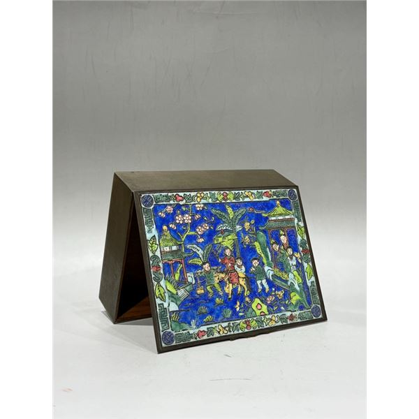 Cloisonné Enamel Jewelry Box with “Return in Glory” Scene