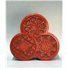 Image 8 : Qing Dynasty Carved Red Lacquer “Three-Ruyi” Box