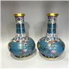 Image 4 : Pair of Qing Dynasty Cloisonné Vases with Floral Scrolls and “Fu Shou” Characters