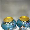 Image 6 : Pair of Qing Dynasty Cloisonné Vases with Floral Scrolls and “Fu Shou” Characters