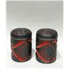 Image 3 : Pair of Carved Lacquer Tea Caddies