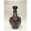 Image 4 : Beijing Lacquer Factory Copper-Base Two-Color Carved Vase with Shepherd Boy Returning Home Design
