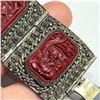 Image 6 : Filigree Inlaid Red Carved Figure Bracelet