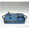 Image 1 : Cloisonné Turquoise-Blue Floral Smoking Tray