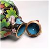 Image 5 : Large Cloisonné Double-Gourd Vase with Black Ground
