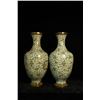 Image 4 : Pair of Cloisonné Vases with Plum Blossom Design