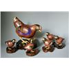Image 1 : Cloisonné Enamel Hen and Chicks Figurines