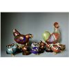 Image 4 : Cloisonné Enamel Hen and Chicks Figurines