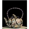 Image 1 : Cloisonné Enamel Teapot with Peony Motifs