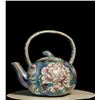Image 5 : Cloisonné Enamel Teapot with Peony Motifs