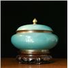 Image 1 : Turquoise Blue Cloisonné Covered Jar