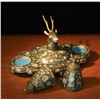Image 5 : Cloisonné Deer-Head Brush Rest and Ink Box