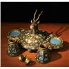 Image 6 : Cloisonné Deer-Head Brush Rest and Ink Box