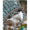 Image 5 : Gemstone-Inlaid Evening Purse with Turquoise Accents