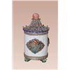 Image 1 : Qing Dynasty Cloisonné Enamel and Jade Tea Caddy