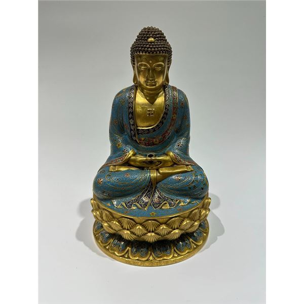 Cloisonné Enamel Guanyin Buddha Statue