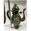 Image 9 : Cloisonné Enamel Ewer with Jade Inlay