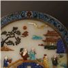 Image 2 : Cloisonné Enamel Candle Screen with Inlaid Gemstones and Jade