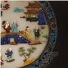 Image 3 : Cloisonné Enamel Candle Screen with Inlaid Gemstones and Jade