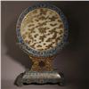 Image 8 : Cloisonné Enamel Candle Screen with Inlaid Gemstones and Jade