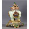 Image 4 : Cloisonné Enamel and Jade Gemstone Incense Burner
