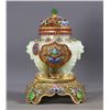 Image 5 : Cloisonné Enamel and Jade Gemstone Incense Burner