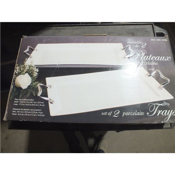 Two Porcelain Serving Tray's